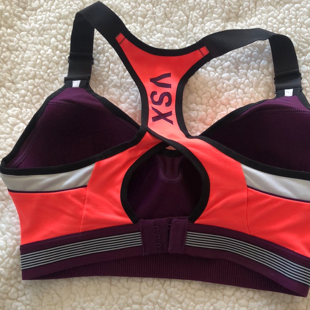 32DD Victoria's Secret VSX Sports Bra Multicolor Back Closure.